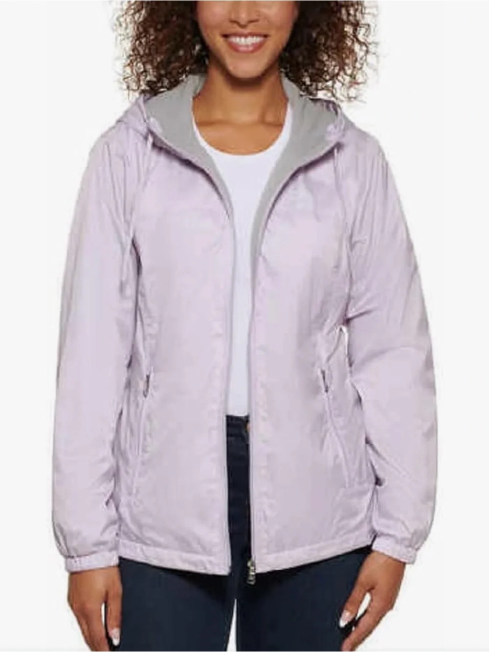 Calvin Klein Fleece‑Lined Windbreaker NWT | XXL Pale Lilac Lightweight Jacket